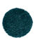 Tapis rond poils longs (émeraude)