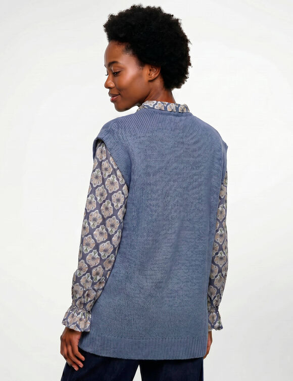Gilet sans manches (bleu gris&eacute;)