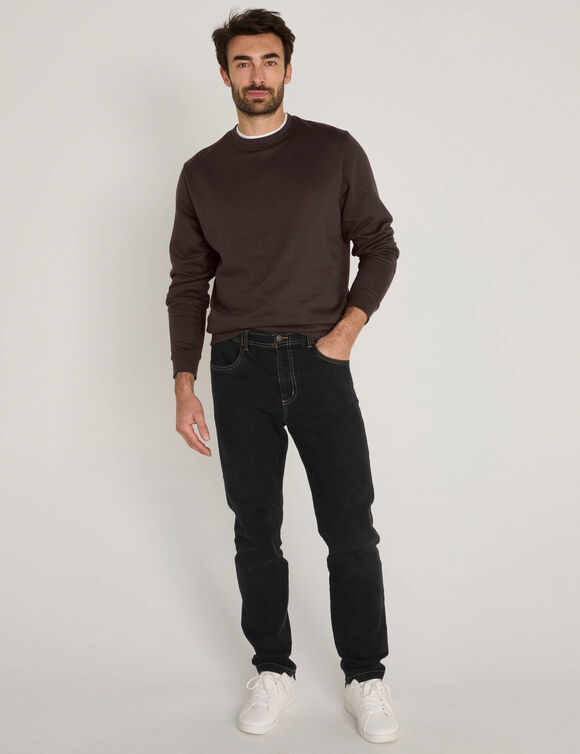 Jean droit taille &eacute;lastiqu&eacute;e - L28 (black)