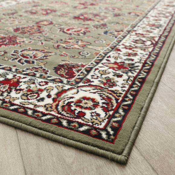 Tapis rectangulaire motifs perse (vert)