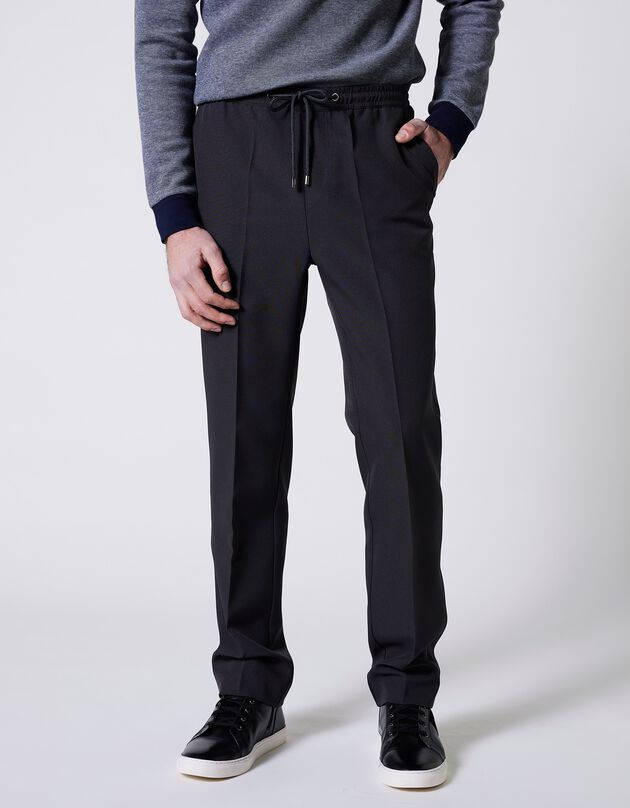 Comfortabele broek met elastische taille (grijs)