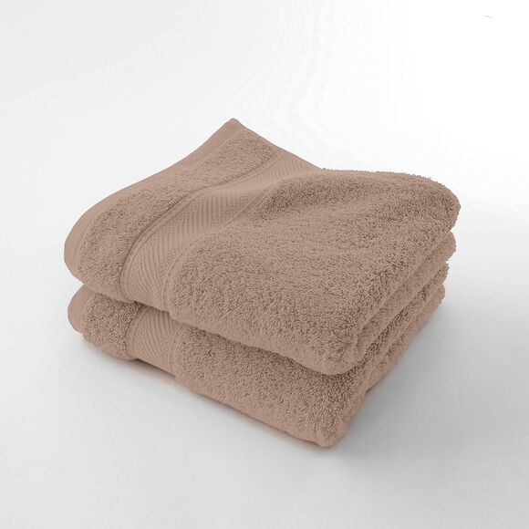 Collection serviettes de bain unies 540g/m2 confort luxe  (taupe)