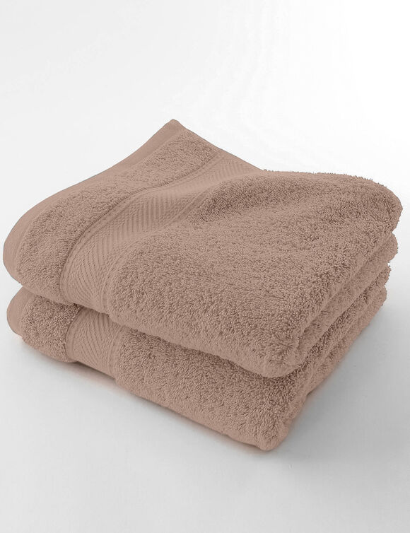 Collection serviettes de bain unies 540g/m2 confort luxe  (taupe)