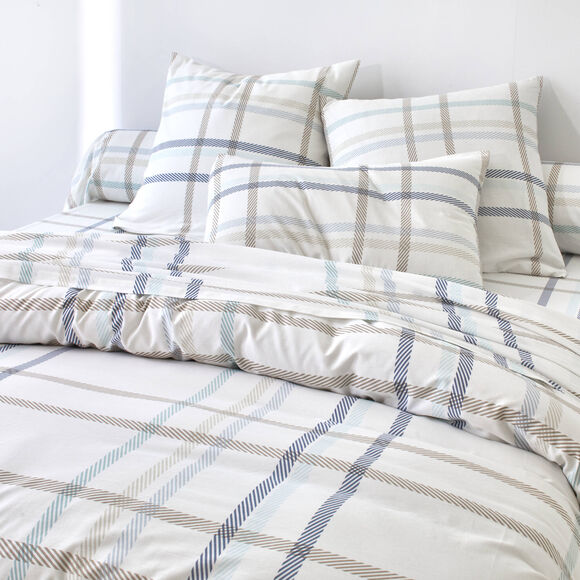 Linge de lit Karl imprim&eacute; &eacute;cossais - coton 52 fils/cm&sup2; (&eacute;cru)