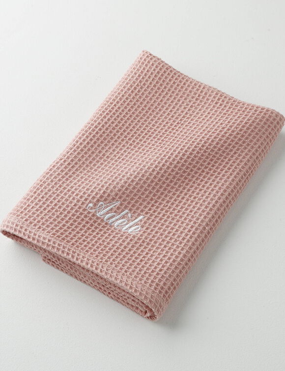 Serviette de bain nid d'abeille  Colombine®, personnalisable, 240 g/m2 (poederroze)