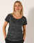 T-shirt fluide imprimé végétal (gris)
