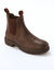 Leren Chelsea boots, elastische zijkanten en dikke zool (donkerbruin) Leren Chelsea boots, elastische zijkanten en dikke zool (donkerbruin)