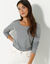 Effen T-shirt met ronde hals en lange mouwen (grijs)