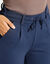 Pantalon droit, maille milano (marine)