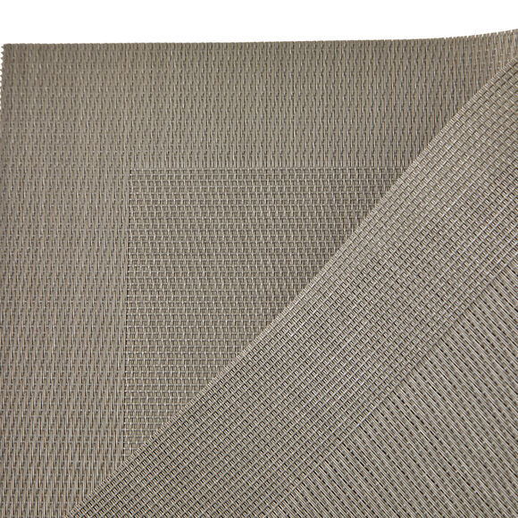 Lot de 4 sets de table - vinyle tressé (gris perle)