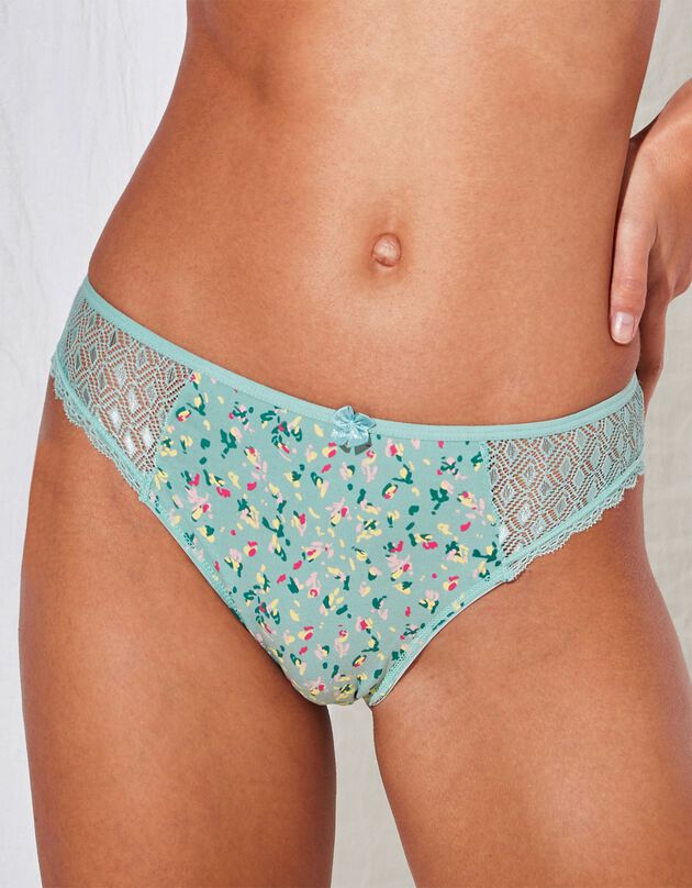 Midislip met minimalistische print Coria - set van 2 (watergroen)