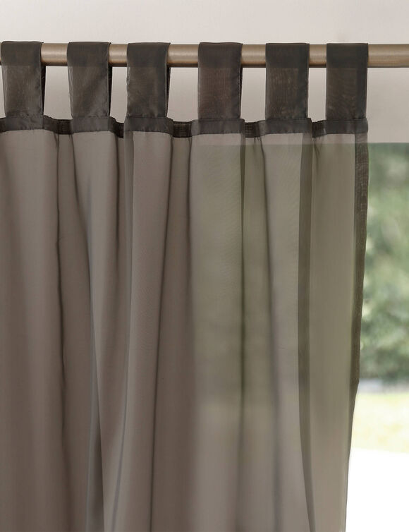 Panneau voile uni finition pattes (gris)