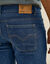 Rechte stretchjeans, afgerond onder de buik - binnenpijplengte 72 cm (raw)