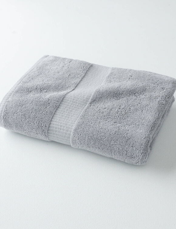 Collection serviettes de bain unies 640g/m2 confort prestige (gris)