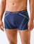 Effen, gesloten shorty met contrasterend sierstiksel - set van 4 (blauw / marine)