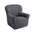 Effen rekbare hoes voor fauteuil en zitbank met armleuningen (grijs)