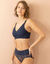 Soutien-gorge moul&eacute; invisible dentelle  microfibre - sans armatures (marine)