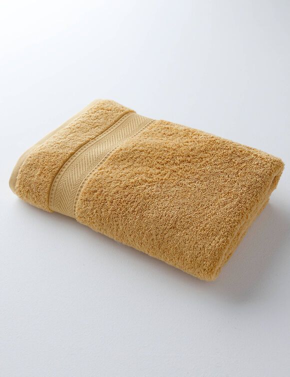 Collection serviettes de bain unies - confort luxe 540g/m&sup2; (miel)