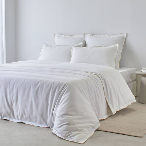 Linge de lit blanc finition bourdon Colombine® (blanc)