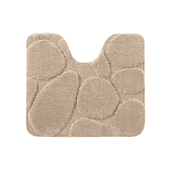 Tapis de bain motif galets (sable)