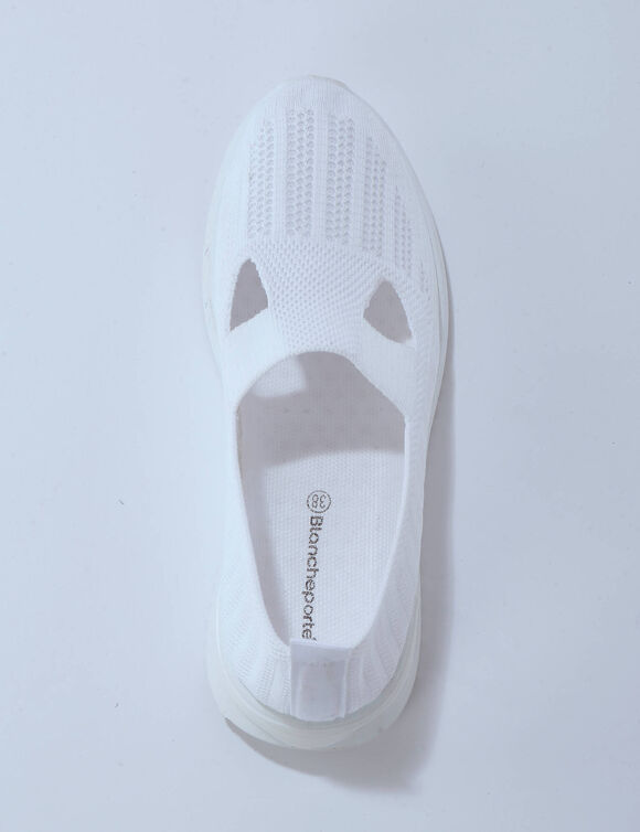 Comfortabele sneakers in mesh (wit)
