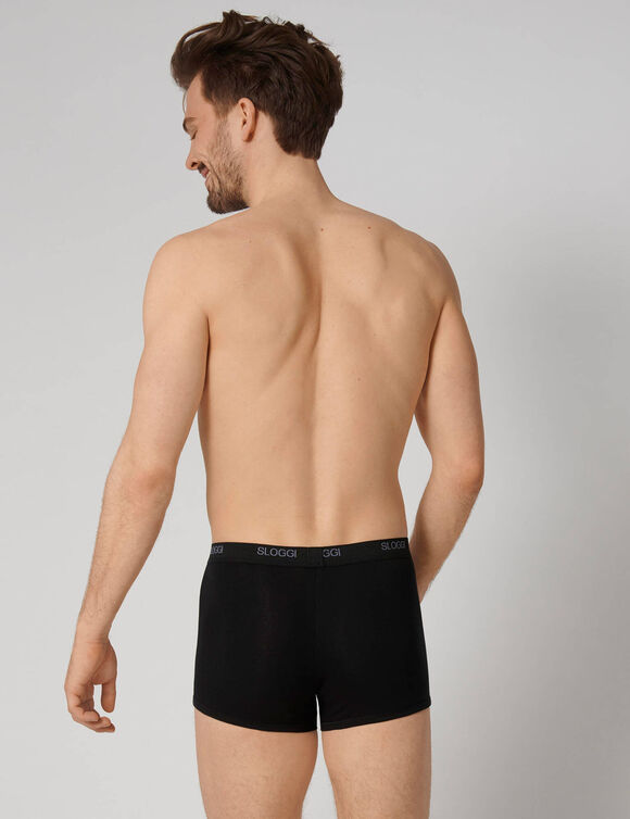 De 3 boxers basic men sloggi&reg;. (noir)