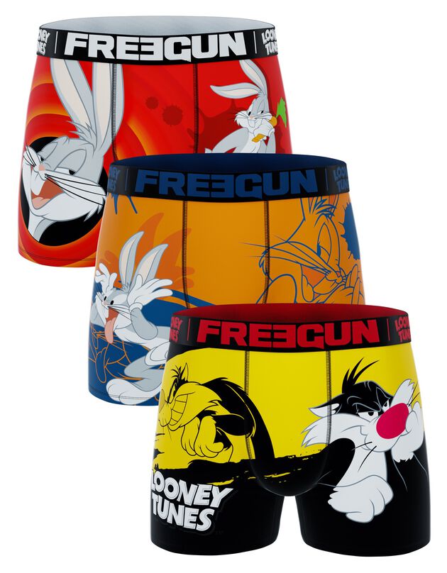Set van 3 shorty's in microvezel Sylvester & Bugs Bunny (veelkleurig)