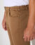 Rechte broek in rekbare twill (lichtbruin)