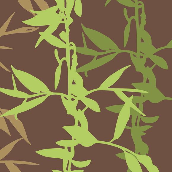 Couette microfibre imprim&eacute;e Jungle 200g/m2 (vert / chocolat)