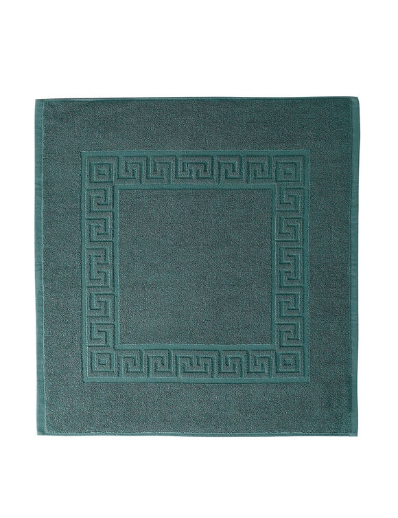 Tapis de bain éponge liteau motif frise grecque (eucalyptus)