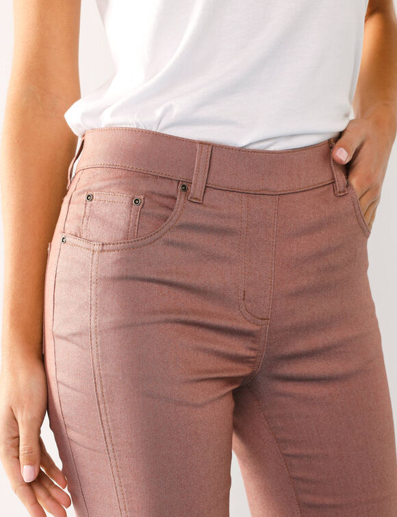 Pantalon stretch coutures affinantes (taupe)