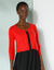Bolerovest met kasjmiertouch (rood)