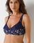 Soutien-gorge coton imprim&eacute; motif cachemire Coria sp&eacute;cial op&eacute;ration du sein - sans armatures (bleu)
