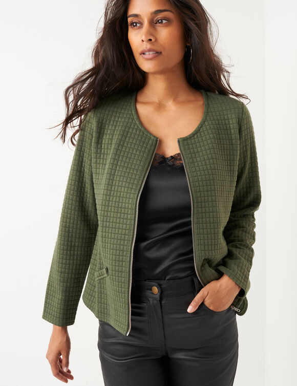 Veste matelassée zippée (kaki)
