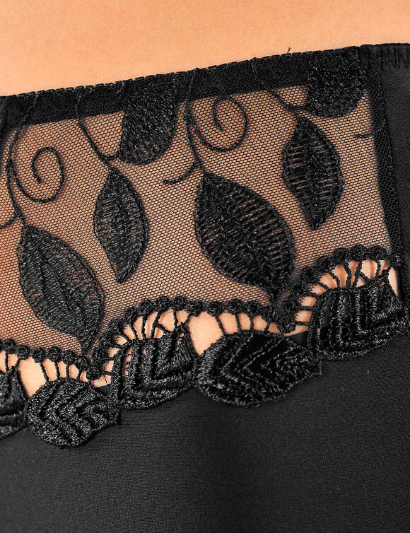 Gainette microfibre et guipure Rima - lot de 2 (noir)