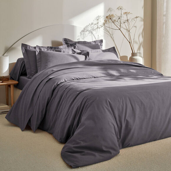 Linge de lit uni - coton 57 fils/cm&sup2; (anthracite)
