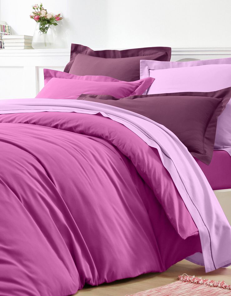 Linge de lit uni polyester-coton Colombine (lavande)