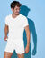 T-shirt met V-hals - herenondergoed, set van 3 (wit)