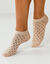 Korte sneakersokken met fantasiestippen - set van 5 paar (ecru / beige)