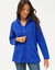 Veste zipp&eacute;e maille polaire, manches longues (bleu dur)