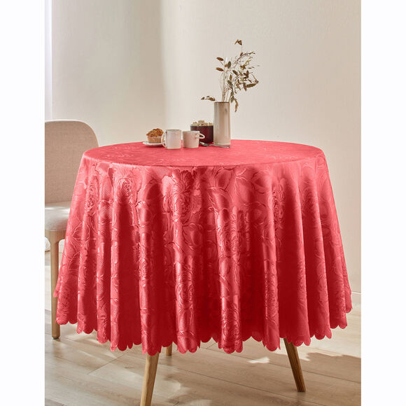 Jacquard tafellaken in damast (tomette)