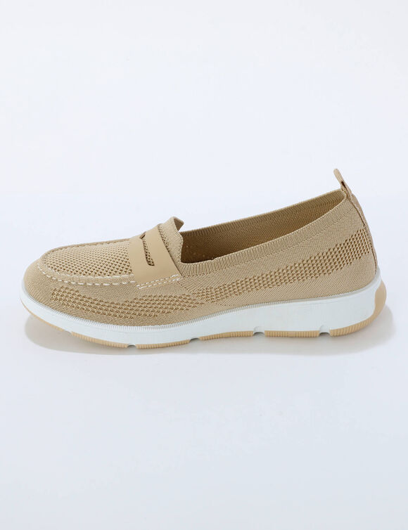 Mocassins souples mesh (beige)