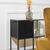 Cube de rangement pliable, velours (noir)
