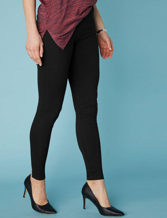 Legging taille &eacute;lastiqu&eacute;e - lot de 2 (bleu indigo + noir)
