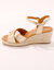 Sandales compensées croisées (doré) Sandales compensées croisées (doré)