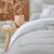 Linge de lit uni en triple gaze de coton (blanc)