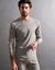 T-shirt sous-v&ecirc;tement homme col rond manches longues chaleur douce - lot de 2 (gris chin&eacute;)