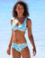Bikinibeha met beugels Linao - balconnetmodel (turkoois / ecru)