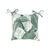 Galette de chaise carr&eacute;e imprim&eacute; feuillage - lot de 2 (eucalyptus)