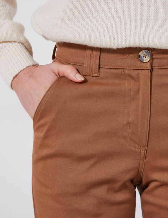 Pantalon chino stretch (caramel)